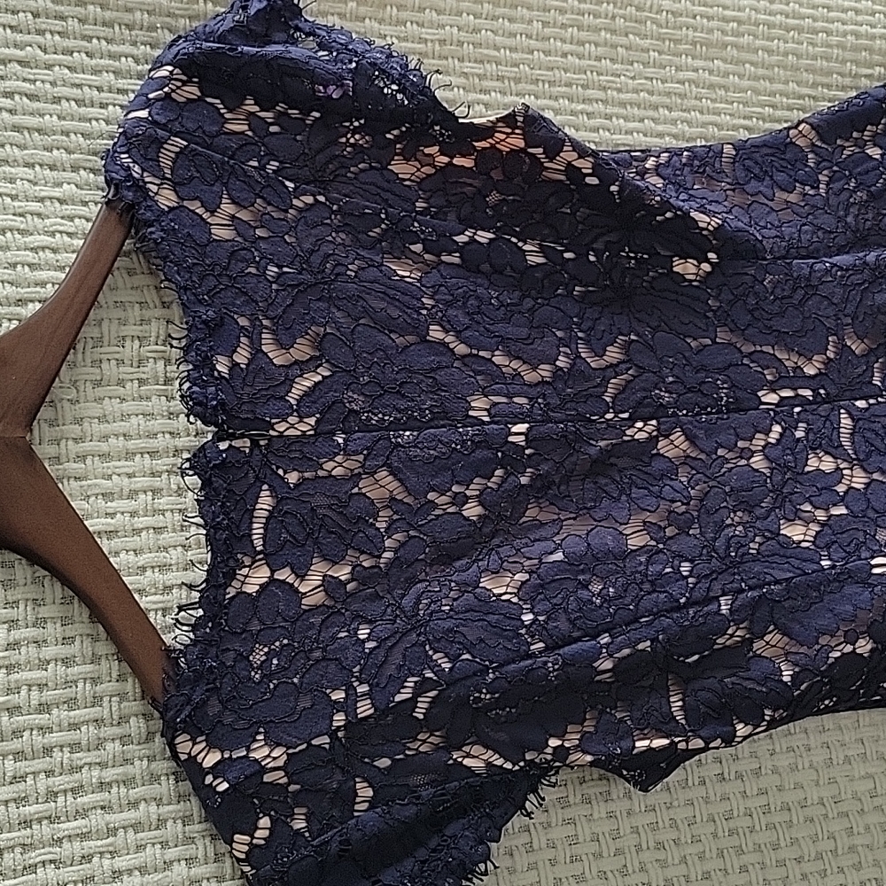 Eliza J Fit and Flare Dress in Navy - Picture 8 of 11